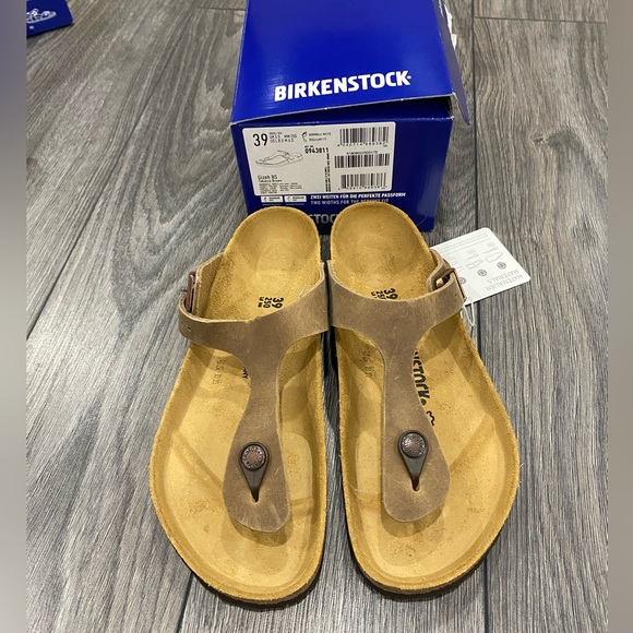 Birkenstock Gizeh Sandal in Tabacco Brown (size 39) NWT - Picture 3 of 7